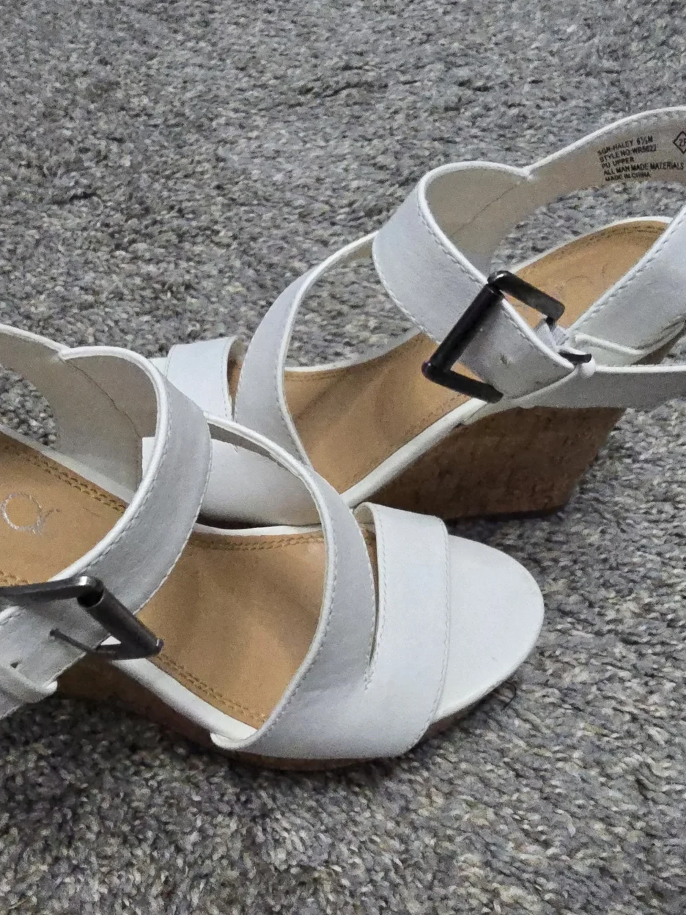 Sugar White Strappy Wedge Sandals